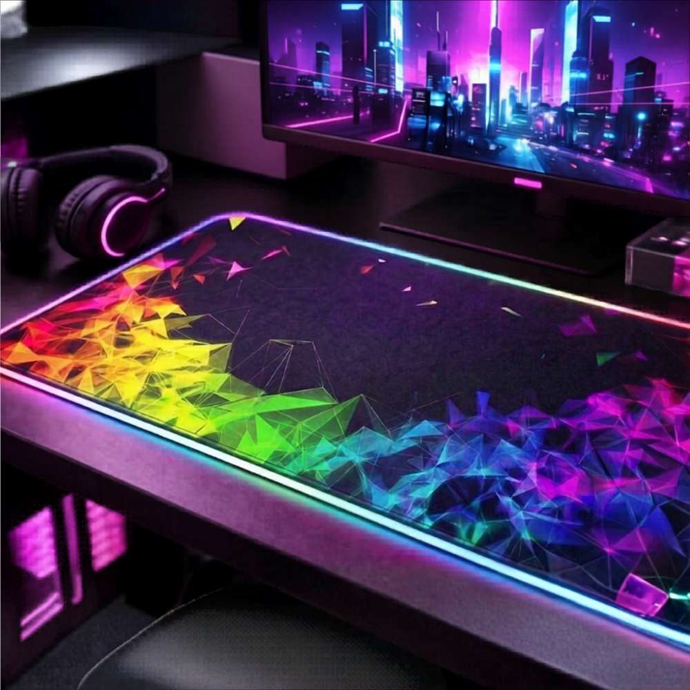 XXL/XL RGB Gaming Mouse Pad - RGB Crystals