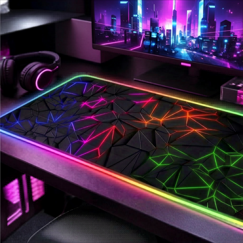 XXL/XL RGB Gaming Mouse Pad - RGB Cracks