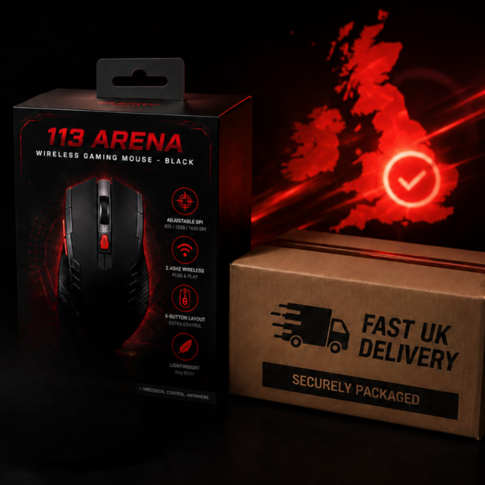 113 Arena 6-Button Wireless Gaming Mouse - Black